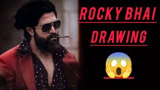 Rocky bhai drawing 😱😈👑 #art #artist #drawing #rockybhai #rockybhaidrawing