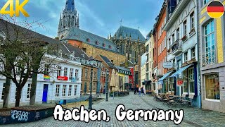 Aachen, Germany, walking tour 4K 60fps - A beautiful German city