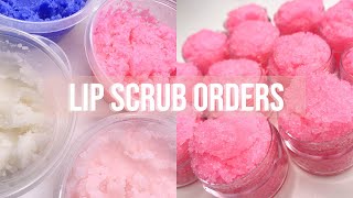 Fulfilling Some Lip Scrub Orders | How To Make Lip Scrub | Wholesale Lip Scrub | Dress Olive Beauty