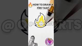 🔅 How to draw Fire Sticker? It İs Forbidden To Play with Fire, Be Careful With Children'...? #shorts