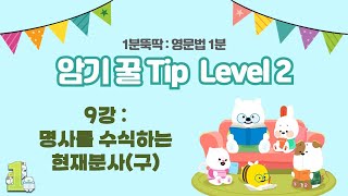 [영문법 1분 암기 꿀Tip] 9주차. 명사를 수식하는 현재분사(구)