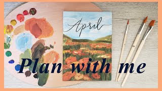 April 2021 Paint with me| Plan with me | Bullet Journal Weekly Spread