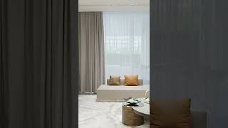 Enhancing privacy with curtains in the living room