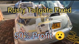 Nissan Micra Rust Tailgate Fixed at Home for £20. Can I sell for Profit?🧐