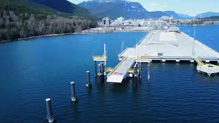 The newly completed dock at Rio Tinto Alcan Kitimat - DJI mini 2