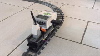 Lego train controlled by Mindstorms EV3 accepting color commands, by Sioux.NET on Track