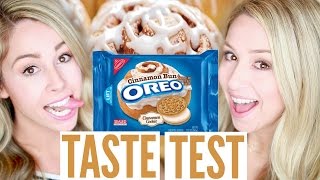 OREO TASTE TEST | Cinnamon Bun Oreos