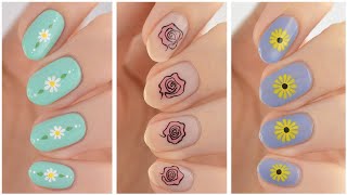 New Nail Art 2023 🌸 Cute & Minimalist Spring Floral Nail Designs