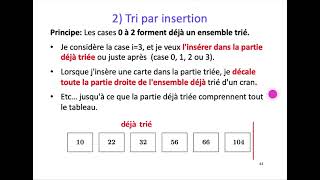 [ALGO1] Chap. 9 Tris - Part. 2 : Tri par insertion