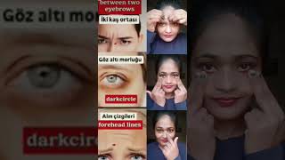 eye dark circle, forehead wrinkles #lips #faceyoga #antiaging #viralvideo #faceexercises #shorts