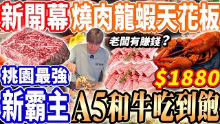 【新開幕燒肉龍蝦吃到飽天花板】$1880桃園最強A5和牛牛排吃到飽！老闆真的有賺錢嗎？數十種和牛肉品/龍蝦自由！2024桃園最新吃到飽！大胃王｜吃播mukbang｜桃園｜Eating show｜大食い