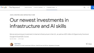 Google Invests Billions in AI Training & Data Centers!