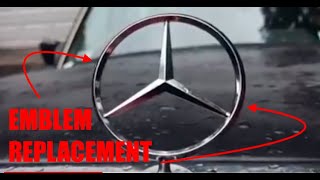 1991 MERCEDES 300D HOOD EMBLEM AND HEADLIGHT REPLACEMENT