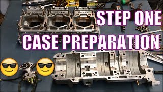 Polaris Ultra 680 Project Sled -  Engine Rebuild - Case Preparation (Part 11)