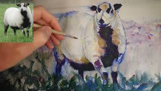 Welsh Mountain Sheep Painting - part 5