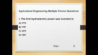 Agri Engineering MCQs 4 #agriculturalengineering #mcq #agriculture #agriengineering #engineering