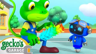 Gecko's MAGIC Feather Duster! | Max the Monster Truck | Truck and Bus Cartoon | Gecko's Garage