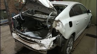 Volvo S60.Удар в зад.Кузовной ремонт.Часть1