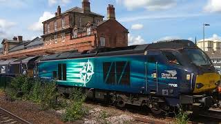 DRS 68008, 66426, 68018 passing through Wakefield kirkgate 15/7/24.