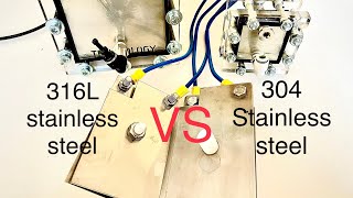 HHO Inox 316L VS Inox 304. Experiment - Electrolysis.