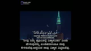 Surah Aal-i-Imraan 3: Verse 193 Kannada and English Translation