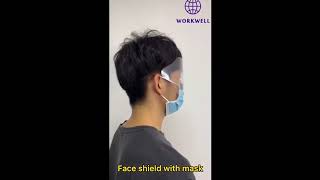 Face shield with mask have CE, FDA and a series of qualifications