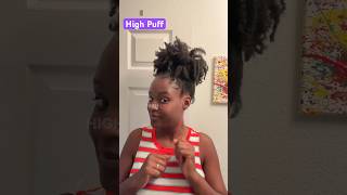 How to turn an old twist out into a high puff #naturalhairstyles #hairtutorial #highpuff #shorts