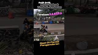 Detik Detik Motor ATV Nabrak Tembok Jembatan #shorts #sepedahijrah #atv #nabrak #pantaipangandaran