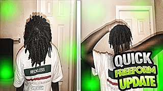 QUICK FREEFORM DREAD/ TWO STRAND UPDATE!! | FreeForm Dread/Thot Boy Haircut Update #4