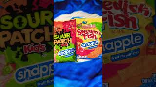 Sour Patch Kids VS Swedish Fish Tails! Which one are you choosing? #snapple #sourcandy #swedishfish