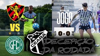 🤡 CEARA A DECEPICÃO DO INICIO DA SERIE B? CEARA 0X0 PONTE PRETA! PRE JOGO SPORT VS GUARANI