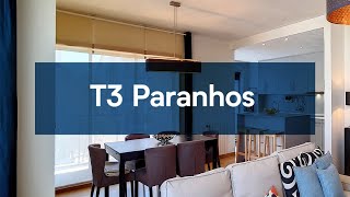 Apartamento T3 com 2 lugares de garagem, na Rua Dr. Eduardo Santos Silva, Paranhos, Porto