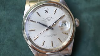 Rolex Oyster Perpetual date ref 15000 - white sunburst - all original - 1984