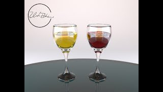 modeling Cup & Glass and Fruit juice materials