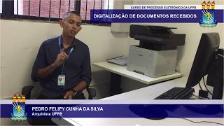 Digitalização de documentos recebidos - Curso de Processo Eletrônico da UFPB