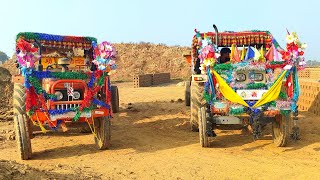 Jcb 3dx Backhoe Loading Mud in Trolley | Swaraj 735 Xt Tractor | jcb Backhoe | Mahindra Tractor