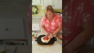 Pampered Chef Sizzle Skillet and trivet - Strawberry Basil Galette 🍓