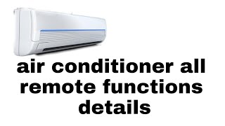 All Function of 1.5ton  Samsung AirCondition remote