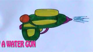 HOW TO  DRAW A WATER GUN