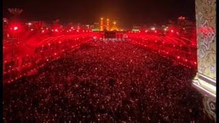 Flag changing ceremony at karbala | Green lights switch into ref lights 💔 | Ya Hussain 💔 Part 1