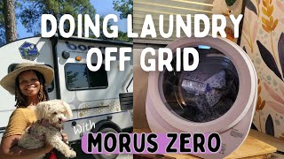 Solo Female Travel in Trailer - Portable Washer and Morus Zero Portable Dryer - Off-Grid Laundry