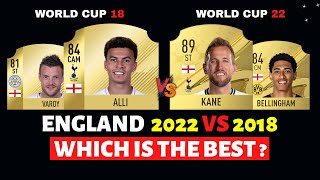 England squad World cup 2022 vs 2018 - FIFA 18 vs FIFA 23