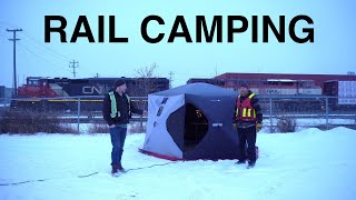 Urban Camping Beside Rail Line