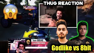 Thug Shocking Reaction on Godlike vs 8bit Fight 😱🔥