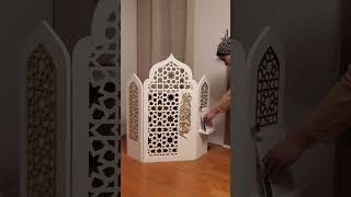 Mihrab - Prayer Rug Holder #Mihrab #woodworking #prayer #homedecor