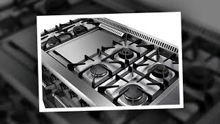 Thor Kitchen Gas Range with 6 Burners and Double Ovens, Stainless Steel