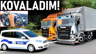 JETÇİ KOVALADIM! (POLİS OLDUM) - FORD COURİER POLİS ARABASI İLE ÇEVİRME - ETS 2 Mod T300RS GT