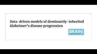 Data-driven modeling of Alzheimer's disease progression