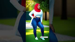 Hijab Girl in Casual Red Sunday Outfit | Virtual Social Media Influencer | AI Model Lookbook