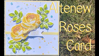 Altenew Yellow Roses Card inc Step by Step Layering Guide